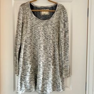 Anthropologie light grey sweater dress
